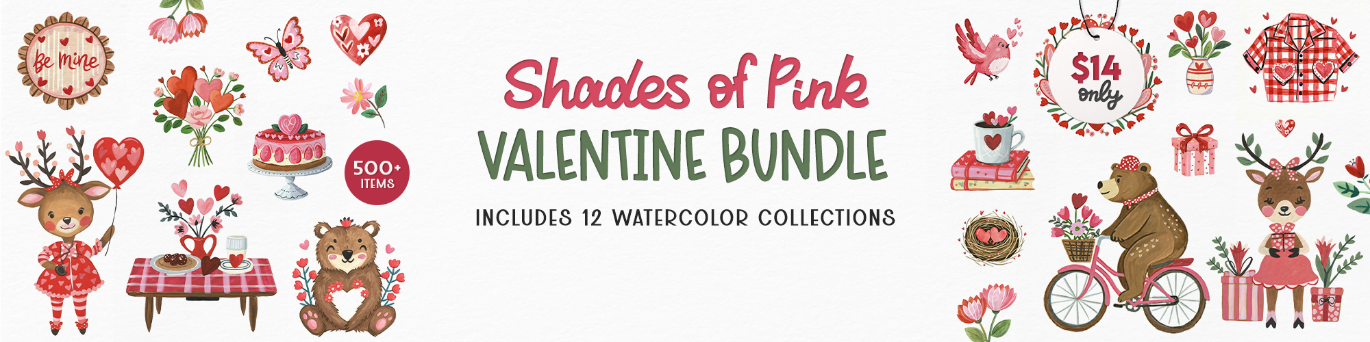 Shadows of pink valentine's bundle.