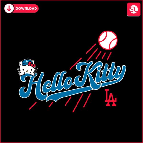 retro-hello-kitty-dodgers-baseball-svg