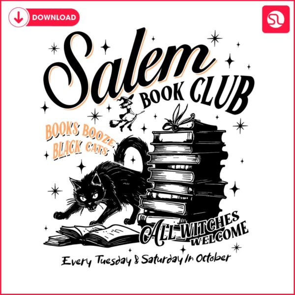 black-cat-salem-book-club-all-witches-welcome-svg