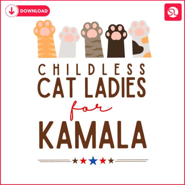 childless-cat-lady-for-kamala-funny-election-svg