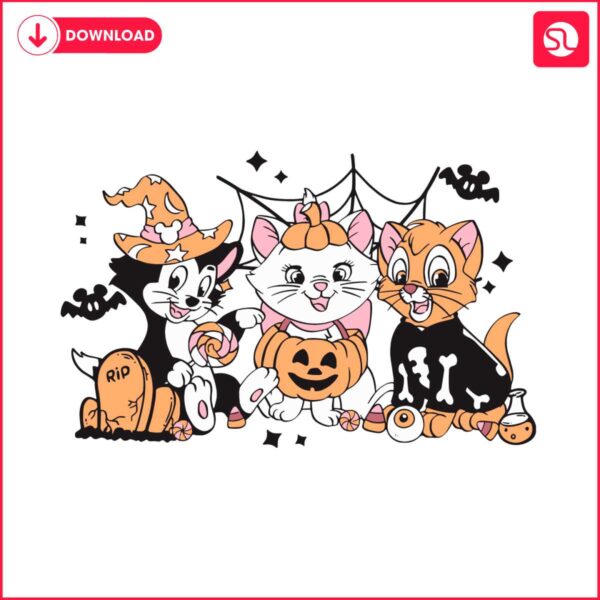 the-aristocats-marie-toulouse-berlioz-pumpkin-svg