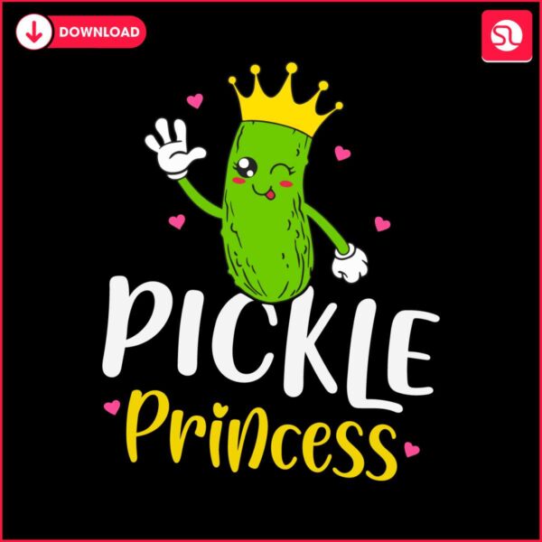 pickle-princess-pickle-cucumber-girl-svg