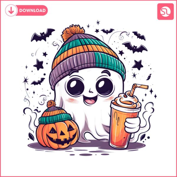 cute-ghost-jack-olantern-coffee-png