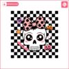 halloween-coquette-cute-skull-checkered-svg