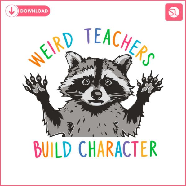 weird-teachers-build-character-raccoon-meme-svg