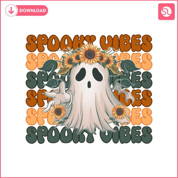 retro-spooky-vibes-ghost-halloween-sublimation-png