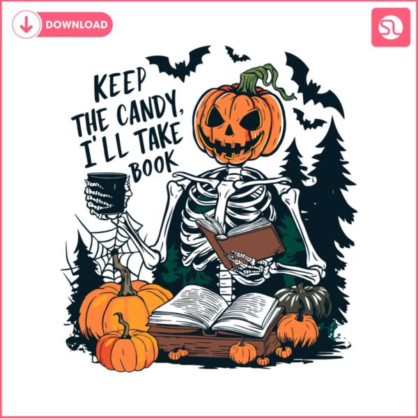 keep-the-candy-ill-take-books-skeleton-svg