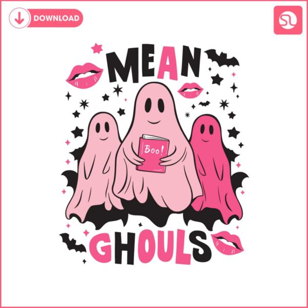 groovy-mean-ghouls-pink-ghost-boo-svg