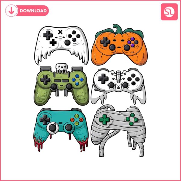 halloween-skeleton-zombie-gaming-controllers-mummy-boys-kids-png