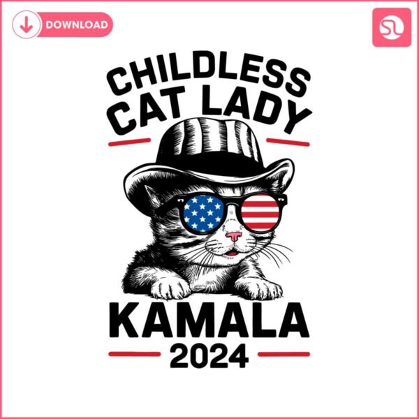 trendy-cat-lady-panama-hat-kamala-harris-2024-svg