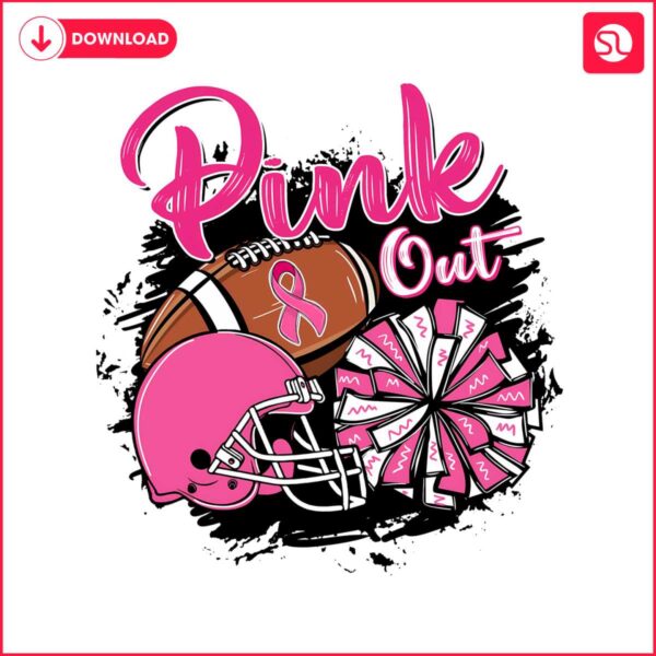 football-pink-out-breast-cancer-football-png