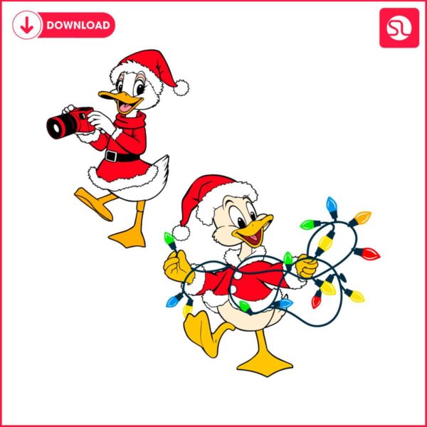 disney-christmas-santa-donald-and-daisy-merry-duckmas-svg