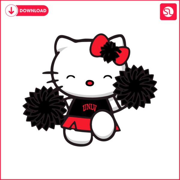 unlv-rebels-hello-kitty-cheerleader-svg