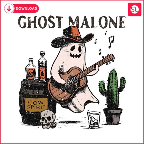 western-halloween-ghost-malone-guitar-png