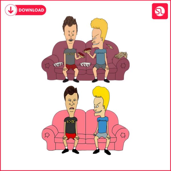 beavis-and-butthead-pink-couch-png