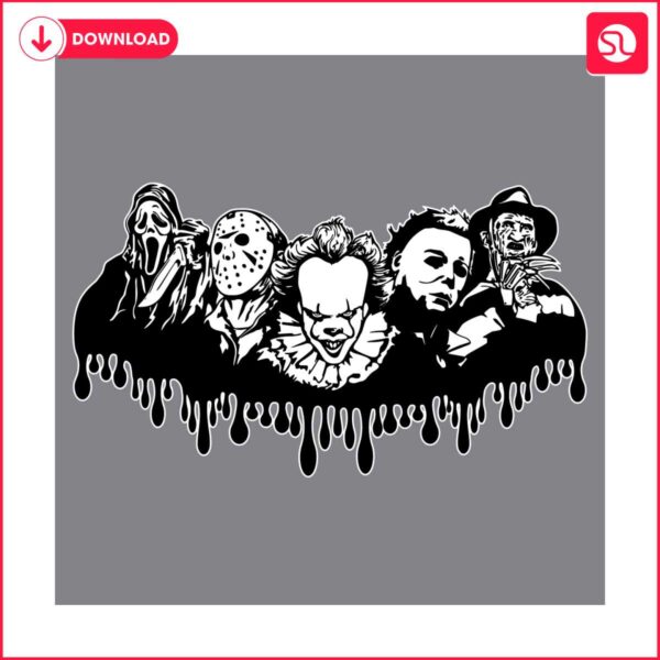 ghostface-jason-pennywise-freddy-and-jason-halloween-horror-character-svg-silhouetee