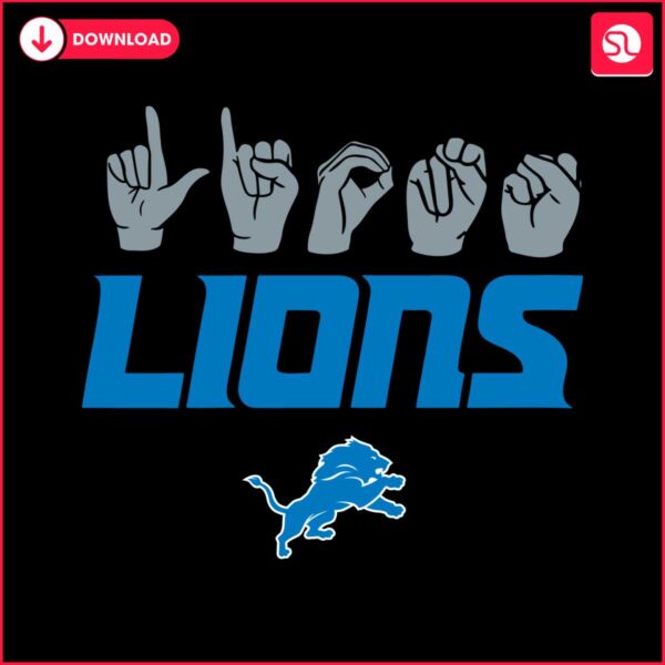 love-sign-lions-football-logo-svg