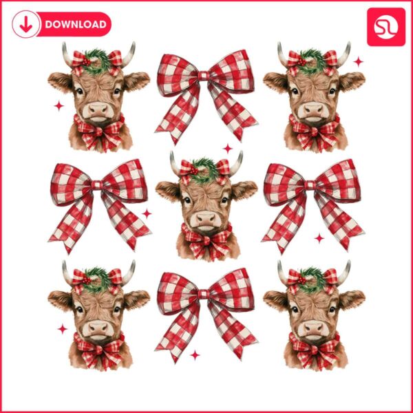 christmas-coquette-highland-cow-png