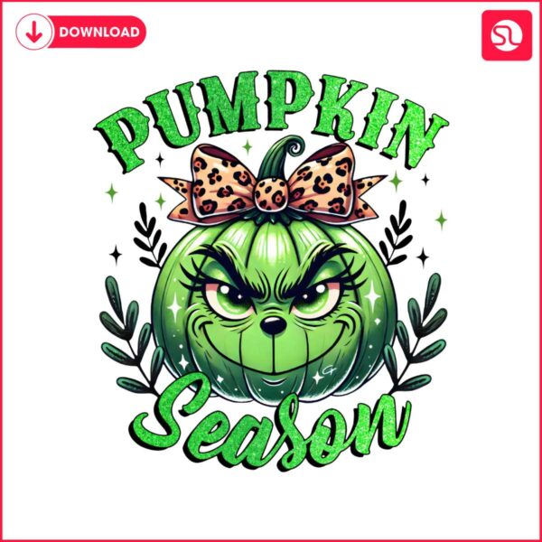 glitter-pumpkin-season-leopard-coquette-grinch-head-png