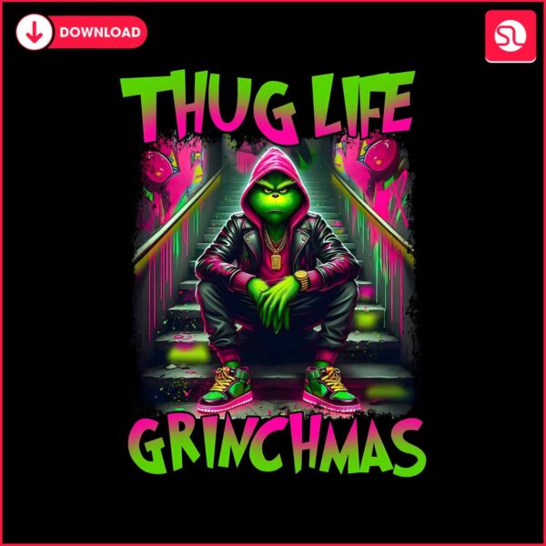 thug-life-grinchmas-cartoon-retro-christmas-grinch-png