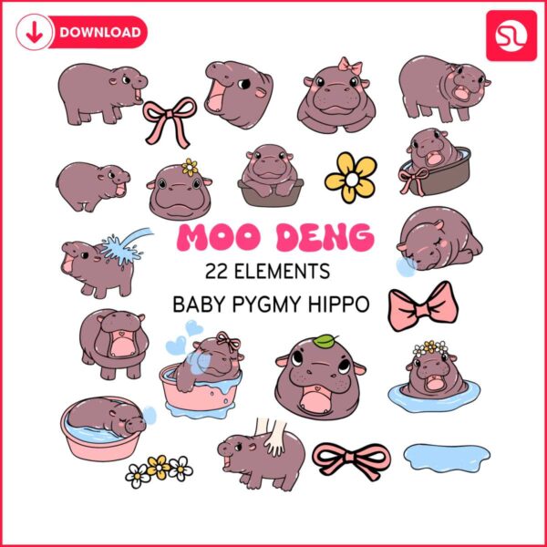 cute-moo-deng-gang-clipart-baby-hippo-svg-bundle