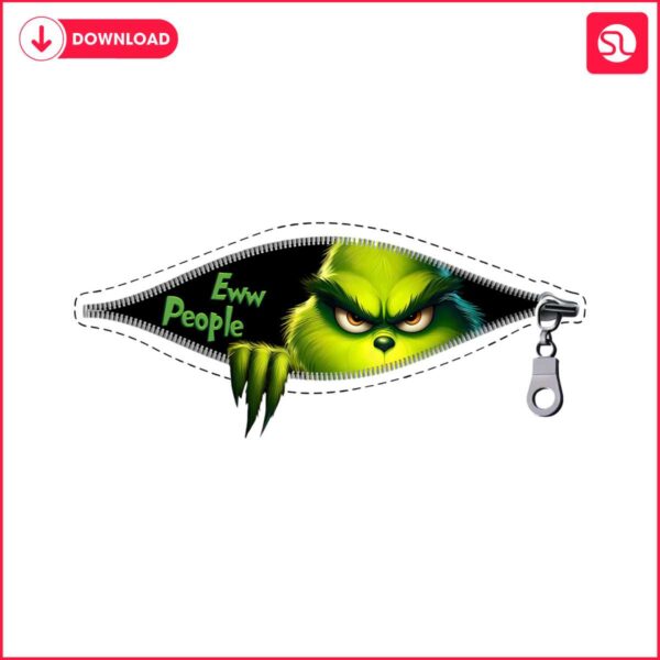 funny-christmas-ew-people-grinch-zipper-png