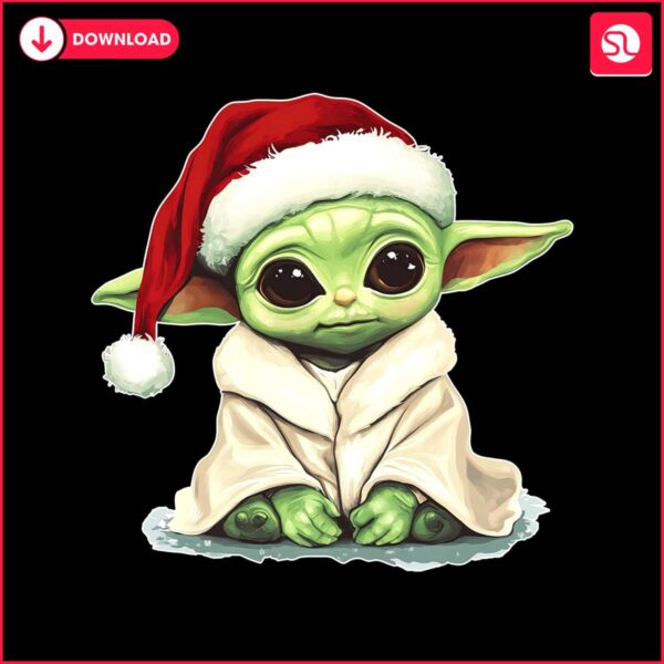 retro-watercolor-star-wars-baby-yoda-christmas-santa-hat-png