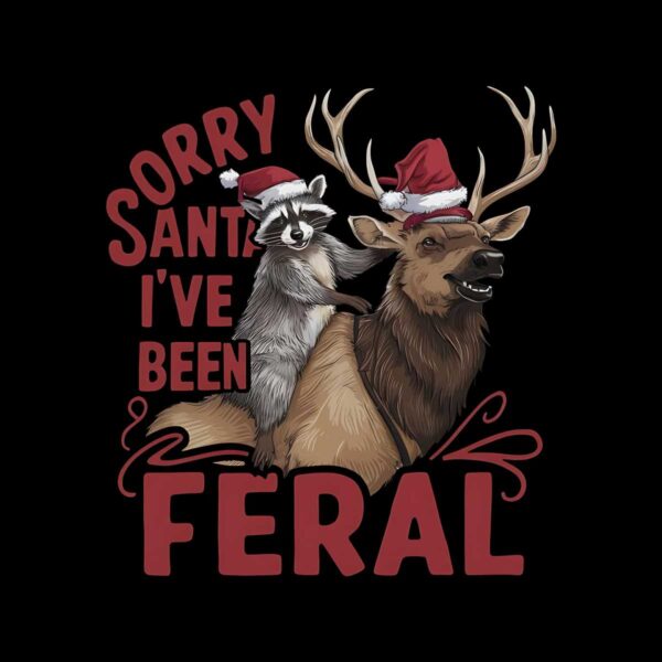 sorry-santa-ive-been-feral-funny-raccoon-christmas-reindeer-santa-hat-png