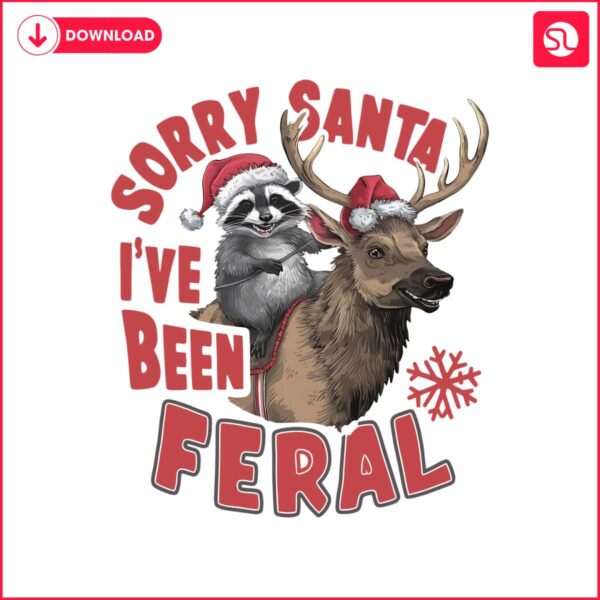 funny-raccoon-christmas-reindeer-santa-hat-sorry-santa-ive-been-feral-png