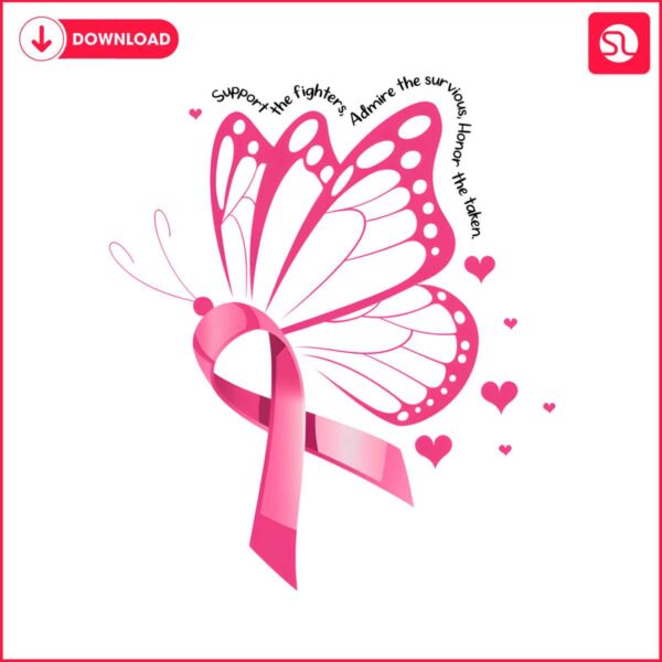 support-fighters-breast-cancer-pink-ribbon-butterfly-png