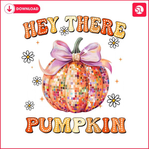 retro-groovy-hey-there-fall-pumpkin-coquette-bow-png