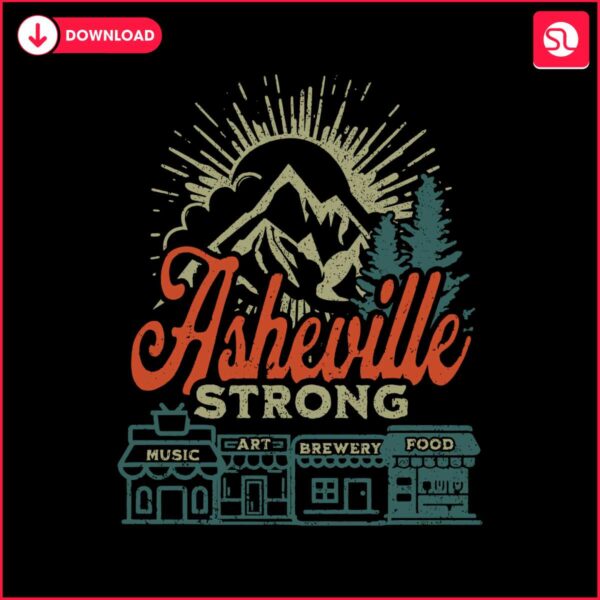 retro-vintage-asheville-strong-hurricane-helene-svg