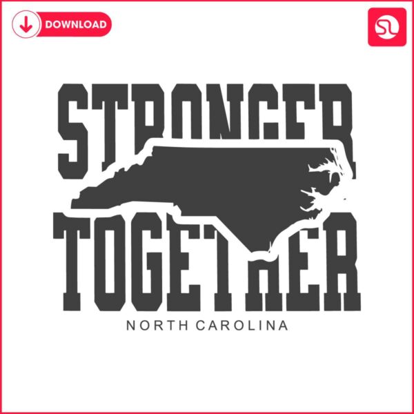 north-carolina-stronger-together-map-svg-silhouette