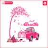 retro-fall-breast-cancer-just-breathe-pink-ribbon-truck-png-sublimation