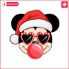 christmas-mickey-mouse-santa-hat-blowing-bubble-svg