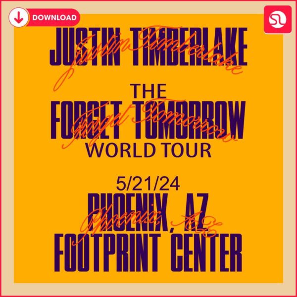 Justin Timberlake Phoenix Tour Event 2024 SVG