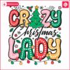 Retro Groovy Crazy Christmas Lady Doodle Dots SVG