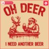 Classic Deer Santa Beer Vintage SVG