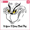 Grinch Face SVG Grows 3 Sizes Today