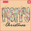 Sparkling Retro Christmas Flower PNG