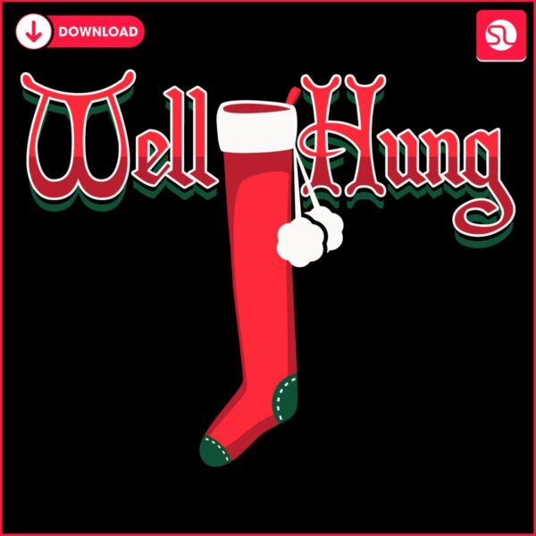 Retro Festive Christmas Stocking SVG