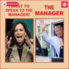 Humorous Chat with Kamala and Trump in Manager Role SVG