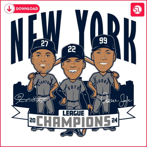 2024 NYC Baseball Champs Caricatures SVG