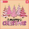 Cheerful Pink Christmas Tree PNG