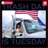 Tuesday Trash Day Trump in Garbage Truck SVG