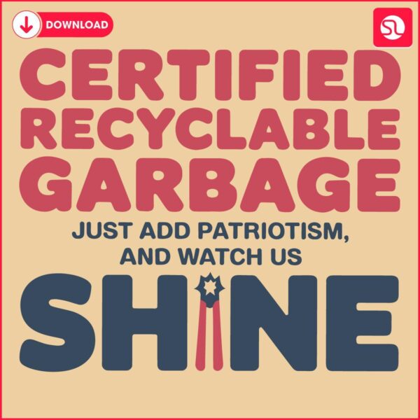 Officially Certified Trump Funny SVG Recycling Bin