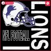 Classic Detroit Lions Football Helmet Logo SVG