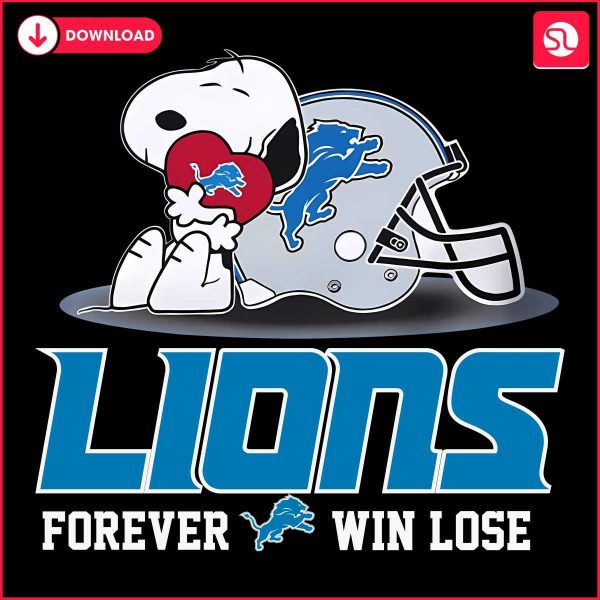 Eternal Victory Snoopy Detroit Lions Football SVG