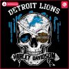 Retro Detroit Lions Harley Davidson Skull Graphic PNG