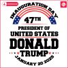 2025 Inauguration Day 47th President Trump SVG